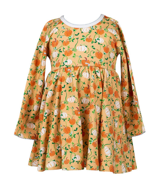 The Proper Peony Autumn Vine Long Sleeve Twirl Dress