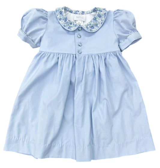 James and Lottie Ava Blue Floral Cord Dress