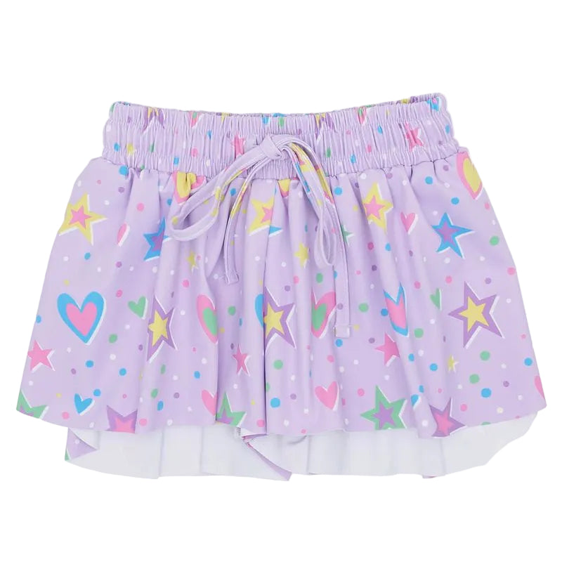 Azarhia Butterfly Hearts and Stars Flowy Shorts
