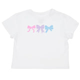 Azarhia Pastel Bows Boxy Tee- White