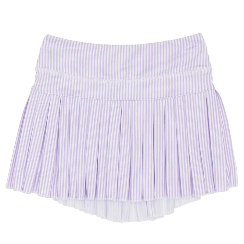 Azarhia Lavender Striped Mini Pleat Skort