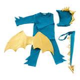 Band of the Wild Jade Blue and Gold Dragon Costume