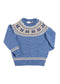 Pepa London Classic Fair Isle Merino Wool Jumper in Blue