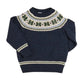 Classic Fair Isle Merino Wool Jumper in Navy