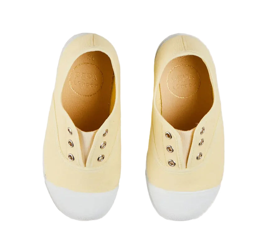 Pepa London Canvas Plimsolls in Cream