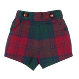 Pepa London Grosvenor Tartan Button Detail Bloomers in Red
