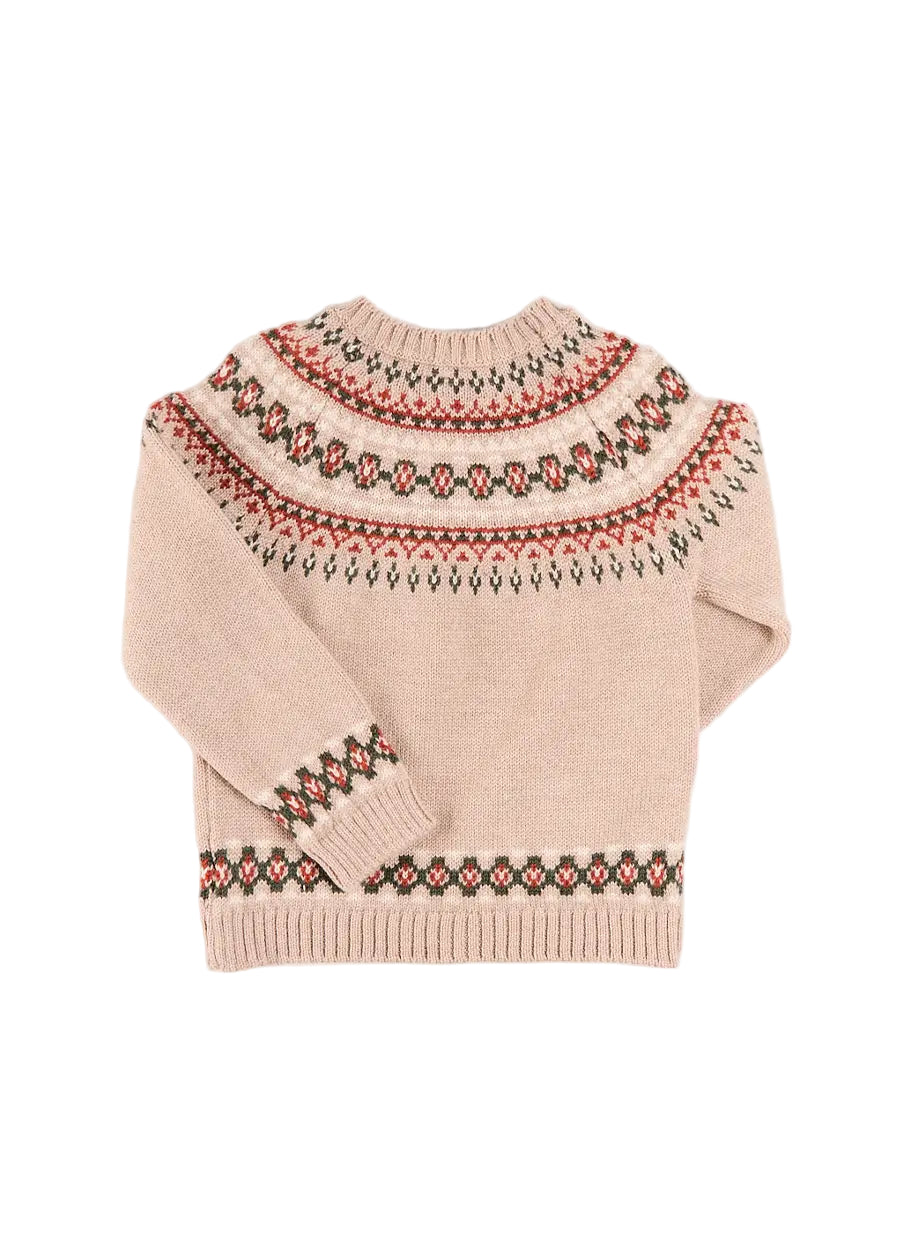Pepa London Fair Isle Jacquard Jumper in Camel