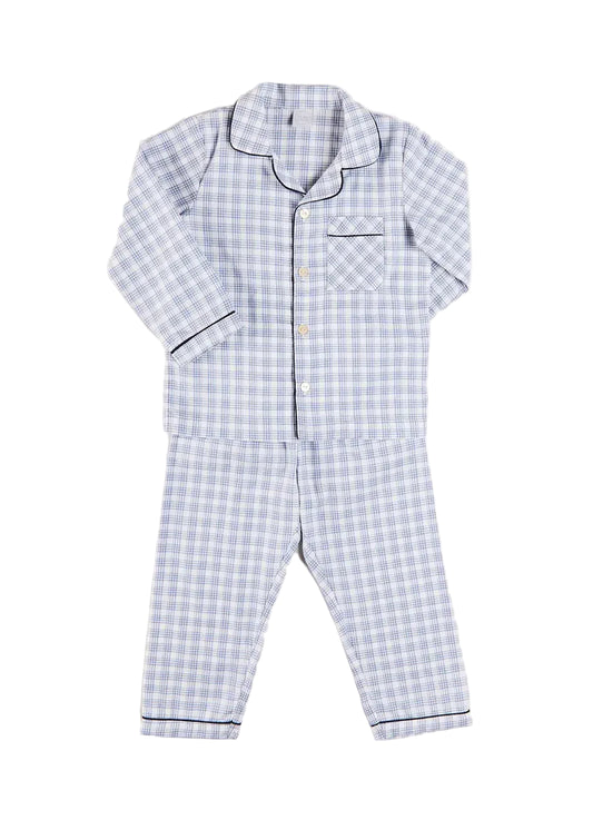 Pepa London Wilfred Check Pyjamas in Blue