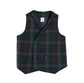 Pepa London Kinnerton Tartan Double Breasted Waist Coat Vest in Green