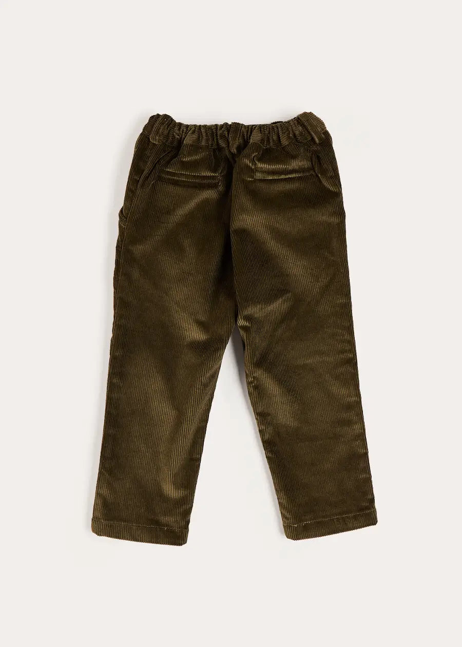 Pepa London Green Corduroy Chino Trousers