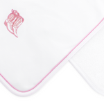 Magnolia Baby Darling Cowboy Boots Burp Cloth- Pink