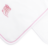 Magnolia Baby Darling Cowboy Boots Burp Cloth- Pink