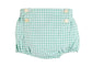 Pepa London Lucas Check Button Detail Bloomers in Green
