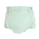 Pepa London Wimbledon Stripe Button Detail Bloomers in Green