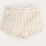 Pepa London Brompton Stripe Pocket Detail Bloomers in Beige