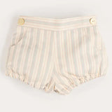 Pepa London Brompton Stripe Pocket Detail Bloomers in Beige
