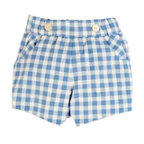 Pepa London Darby Gingham Button Detail Bloomers in Blue