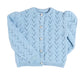 Pepa London Openwork Cotton Cardigan in Sky Blue
