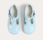 Pepa London Leather T-Bar Baby Shoes in Sky Blue