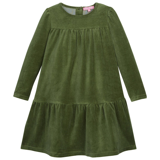 Lisle Dress - Sage Velour