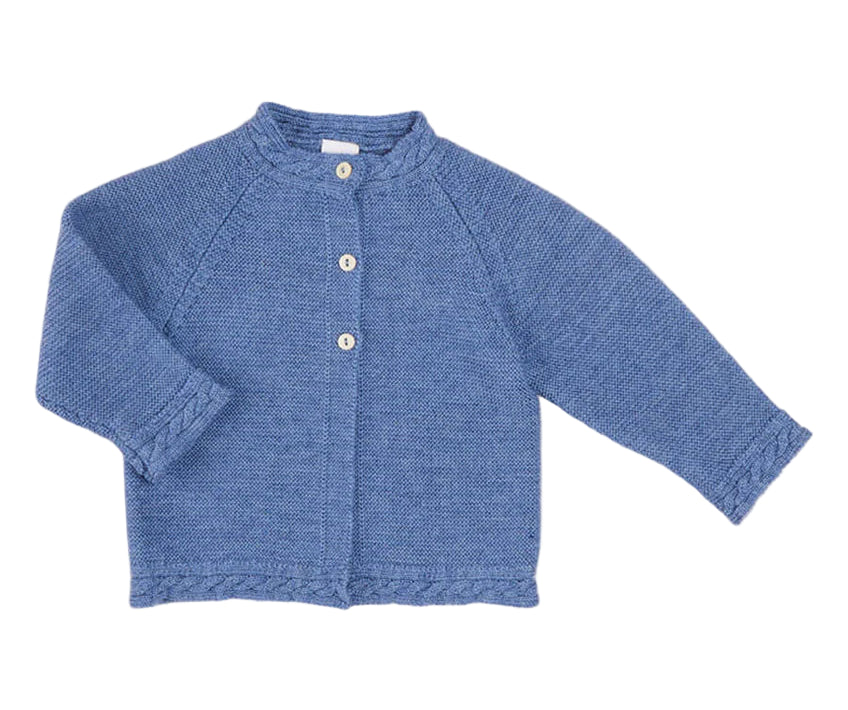 Pepa London Cable Detail Cardigan In French Blue