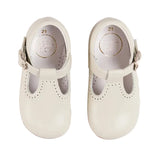 Pepa London T-Bar Leather Baby Shoes in Ivory