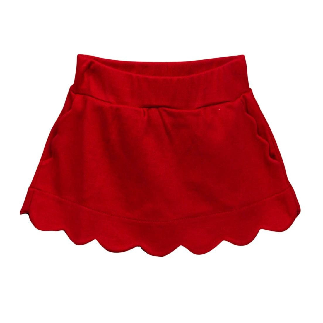 The Proper Peony Red Scallop Skirt