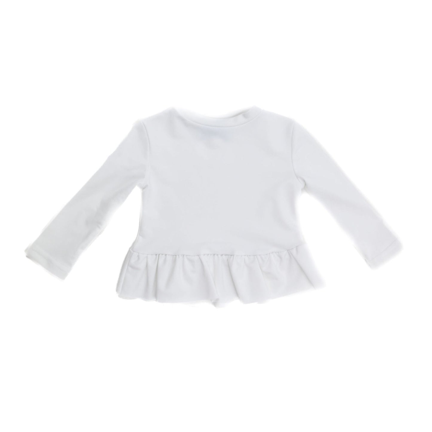 Funtasia Too White ruffle rash guard swim top