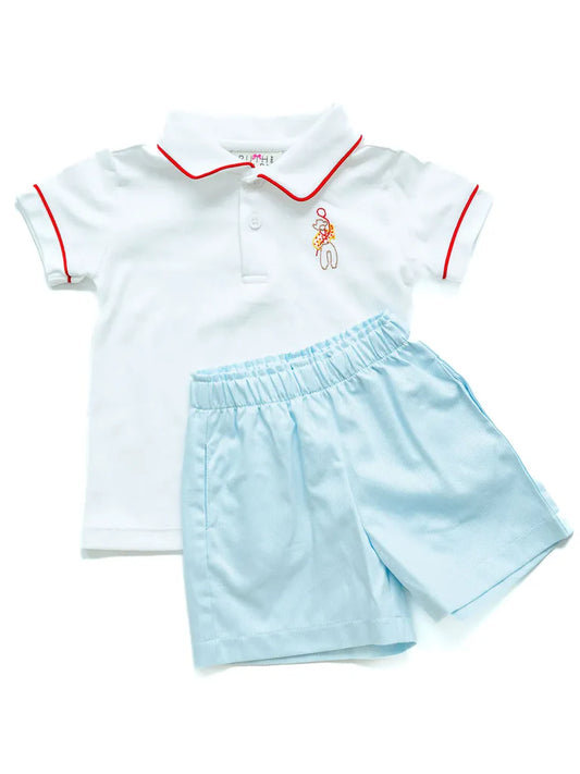 Ruth and Ralph Big Tex Shep Polo And Shorts Set