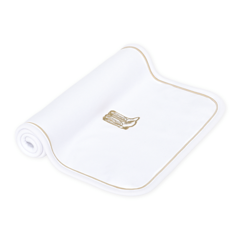 Magnolia Baby Darling Cowboy Boots Burp Cloth- Ivory