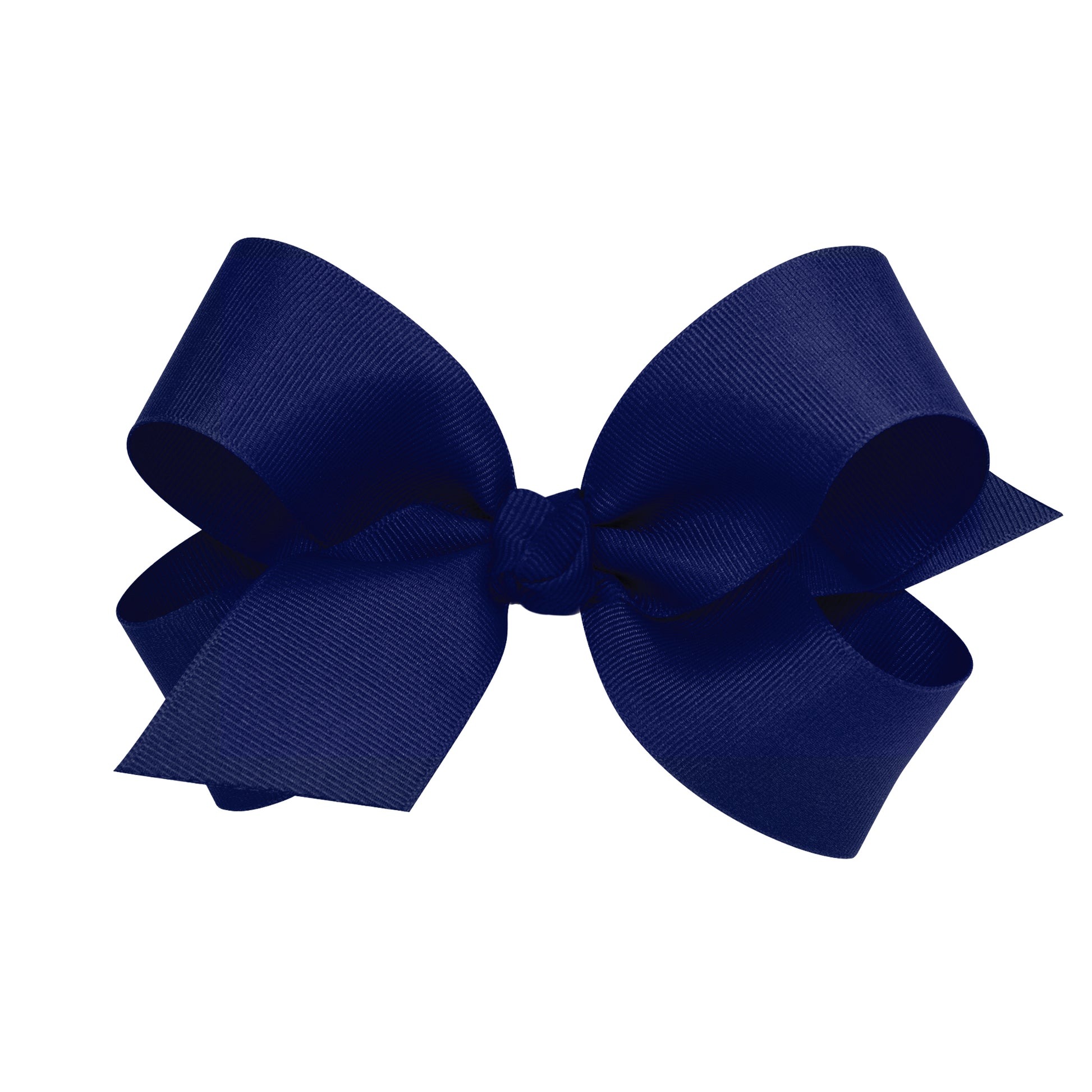 Wee Ones Large Grosgrain Hair Bow with Center Knot - Light Navy