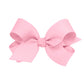 Large Grosgrain Hair Bow with Center Knot - Hot Pink