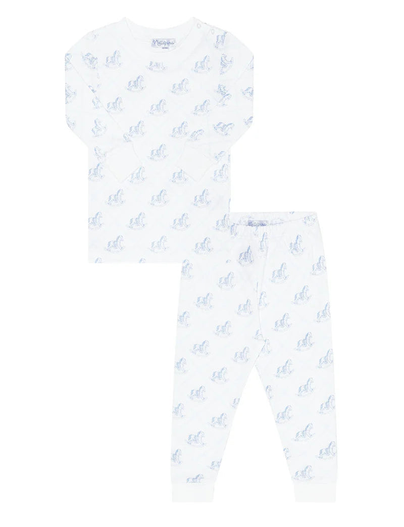Nellapima Blue Rocking Horse Pajamas