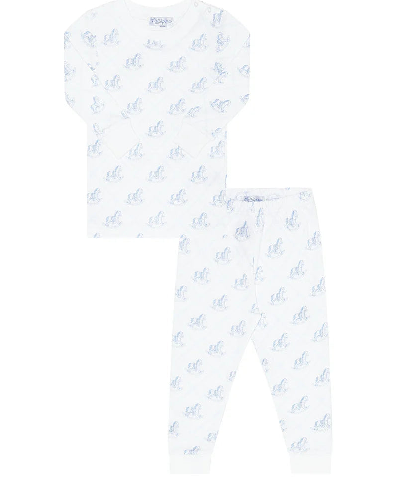 Nellapima Blue Rocking Horse Pajamas