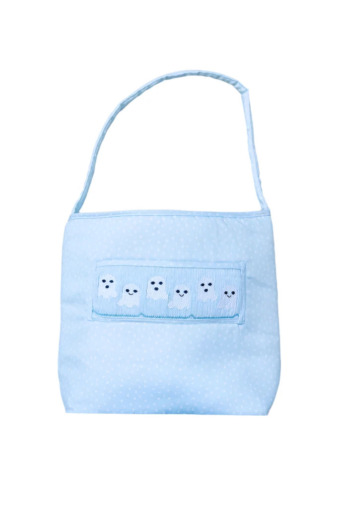 Ruth and Ralph Blue Ghosts Smocked Treat Bag 