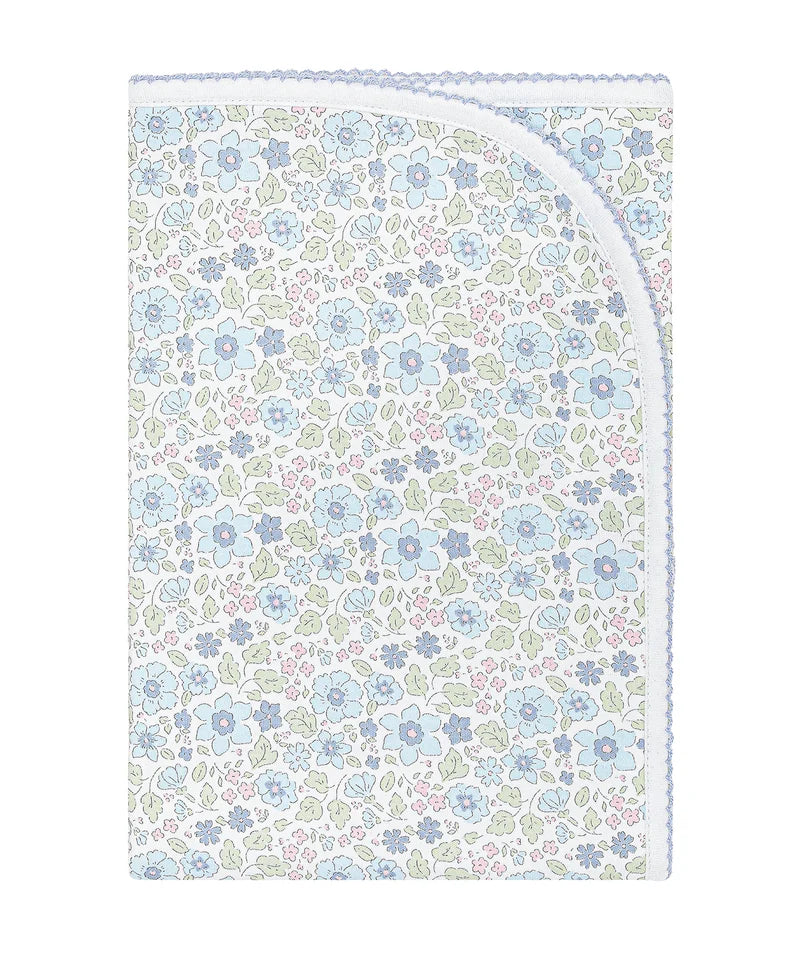 Nellapima Blue Meadow Receiving Blanket