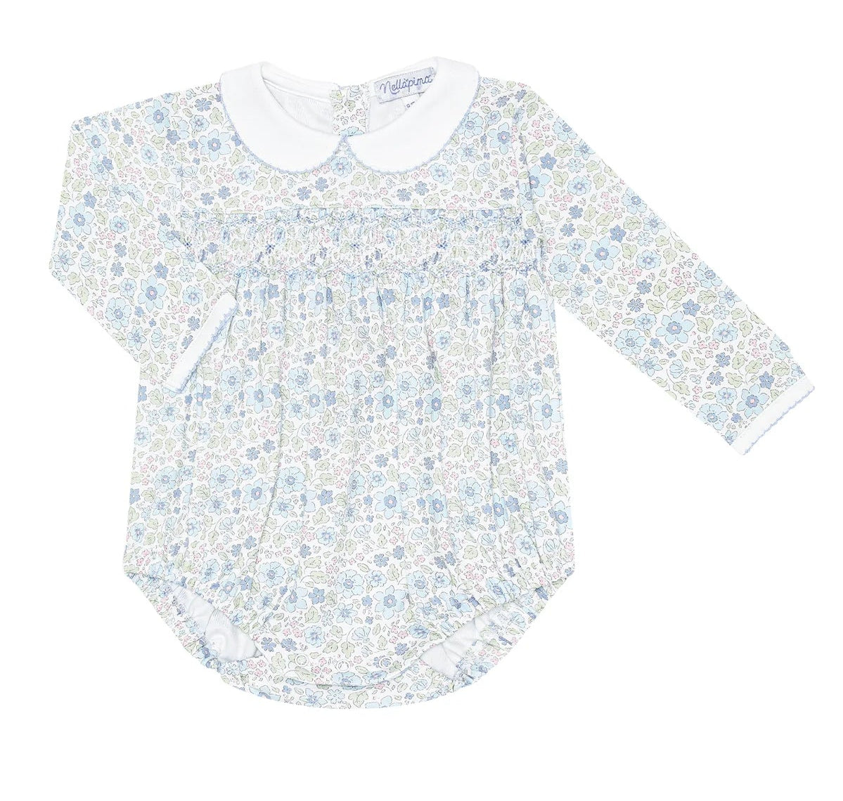 Nellapima Blue Meadow Smocked Bubble