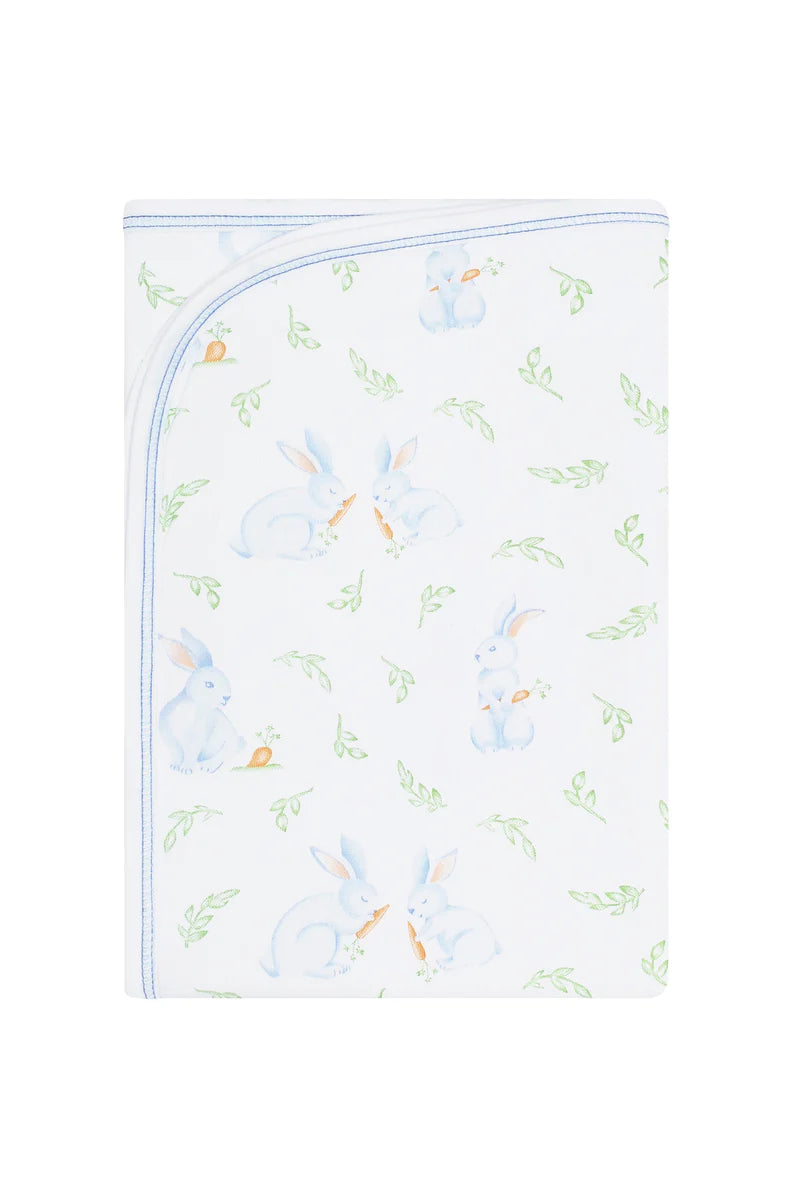 Blue Bunny Print Blanket