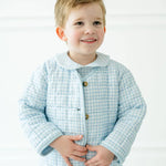Ruth and Ralph Blue Gingham Quilted Jacket