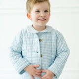 Ruth and Ralph Blue Gingham Quilted Jacket