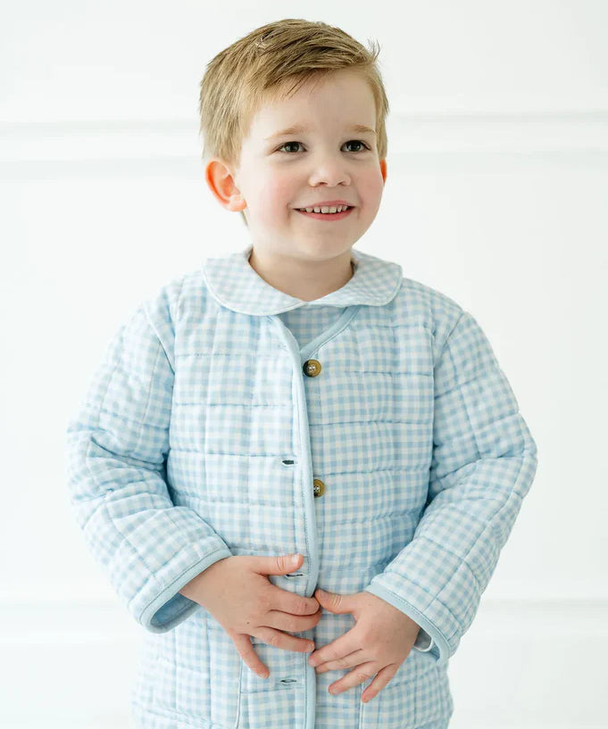 Ruth and Ralph Blue Gingham Quilted Jacket