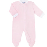 Nella Pima Bubble Zipper Footie - Pink