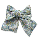 Eva's House Spring Flowers Sailor Bow- Baby Blue