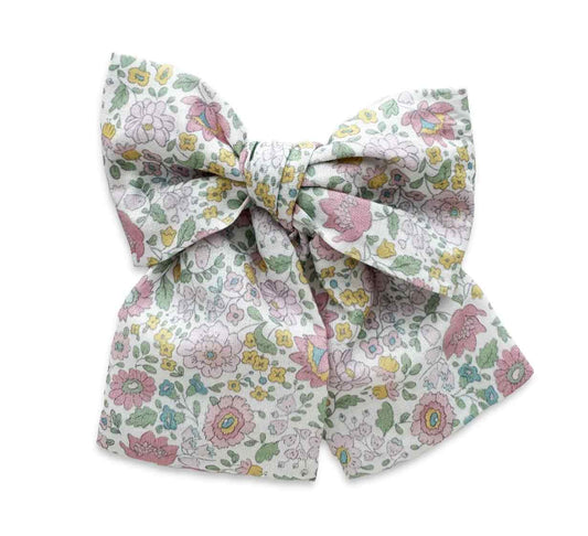 Eva's House Spring Flowers Sailor Bow- Baby Pink