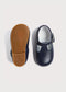 Navy Leather T Bar Baby Shoes