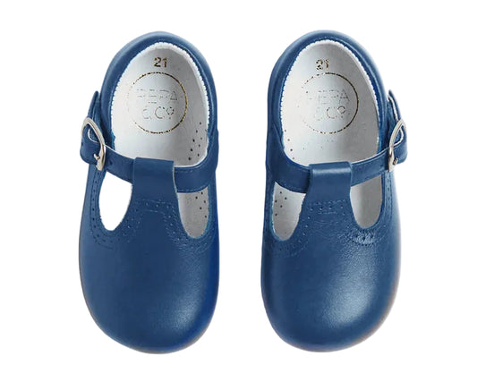 Pepa London T-Bar Baby Shoes in Blue