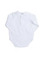 Pepa London White Peter Pan Collar Long Sleeve Pleated Bib Bodysuit