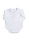 Pepa London White Peter Pan Collar Long Sleeve Pleated Bib Bodysuit