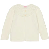 La Coqueta Ivory Baena Cotton Girl Cardigan