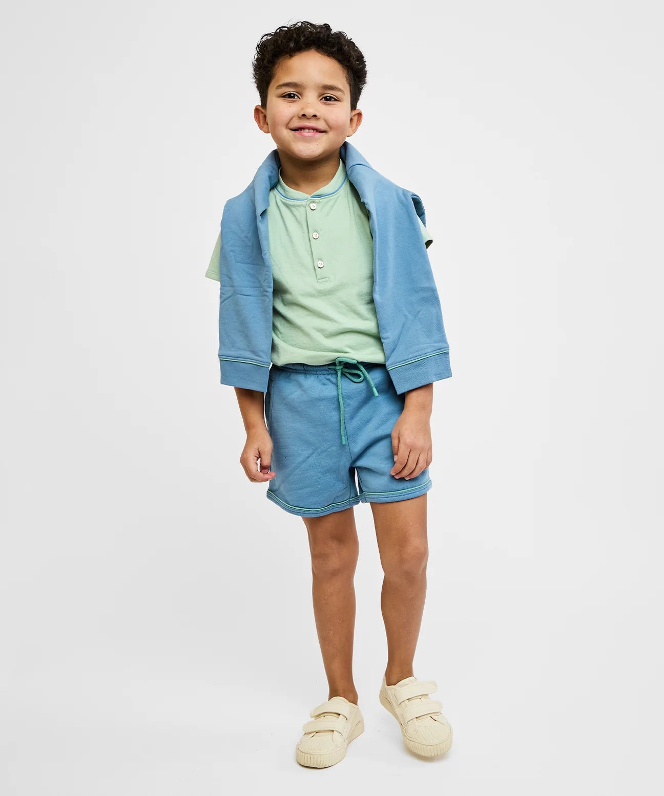 Oso & Me Bailey Short- Dusty Blue